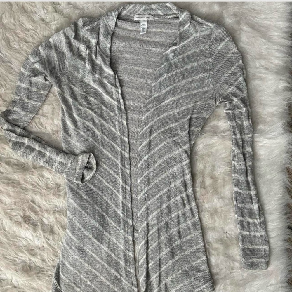 Striped Gray Cardigan